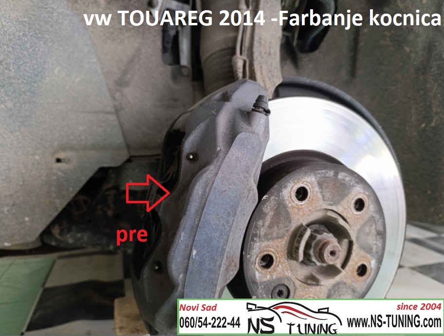 farbanje kocionih klesta kocnica crvena boja vw touareg 2014 novi sad ns tuning